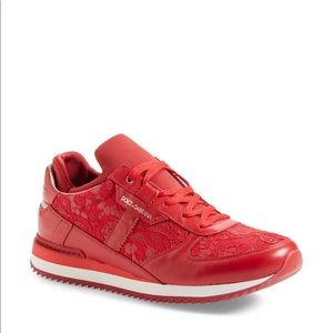 Dolce & Gabbana “Mailica” Red lace sneaker EU39